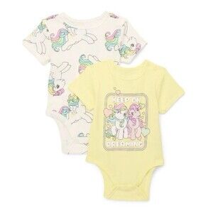My Little Baby Girls Bodysuits Short Sleeve 2 Packs Size 12 Months NEW
